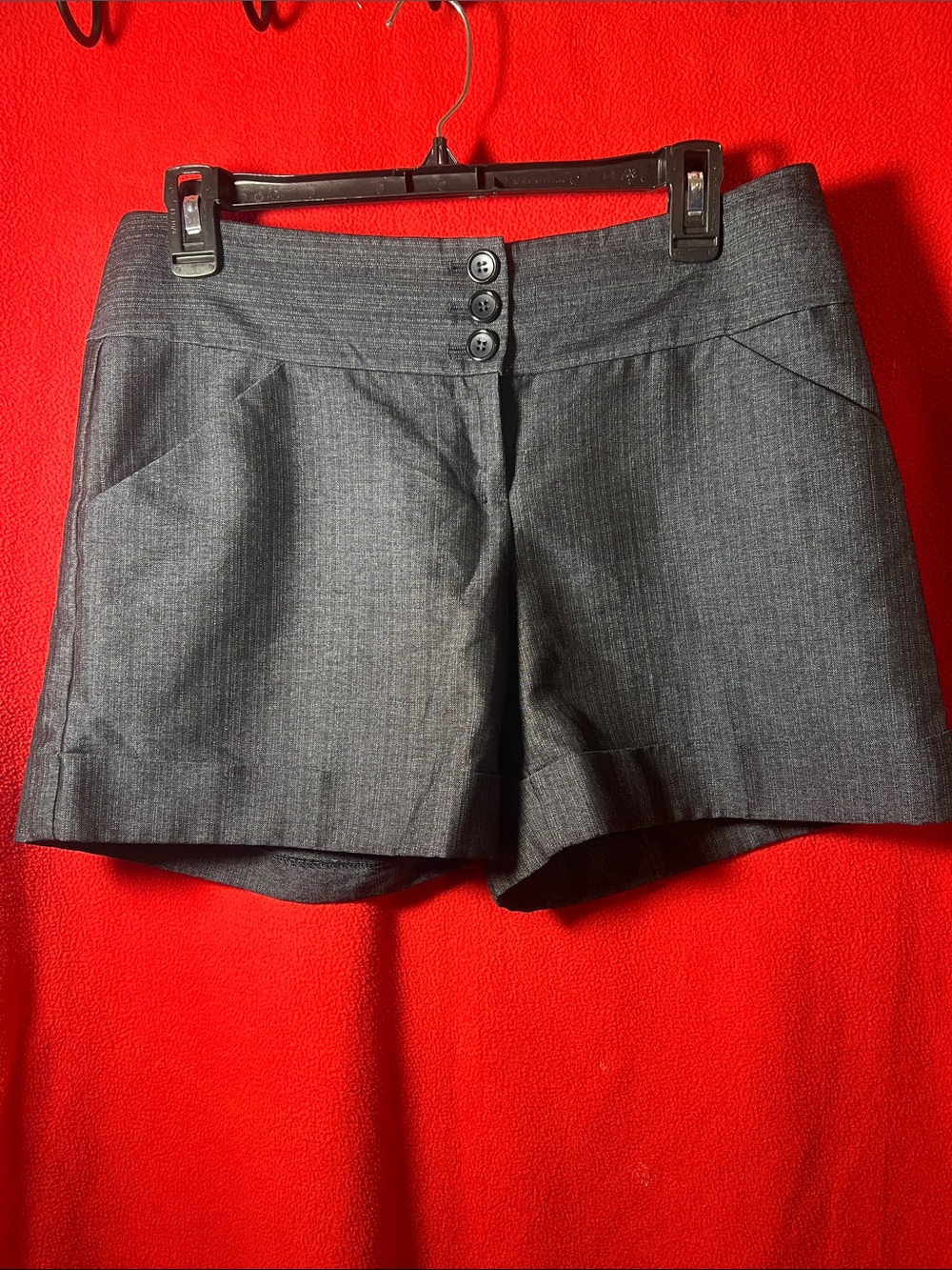 The Limited Charcoal High-Waist Tailored Shorts